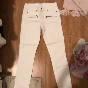 White Paige jeans: Indio Zip Mid Rise Ultra Skinny. I have two pairs available